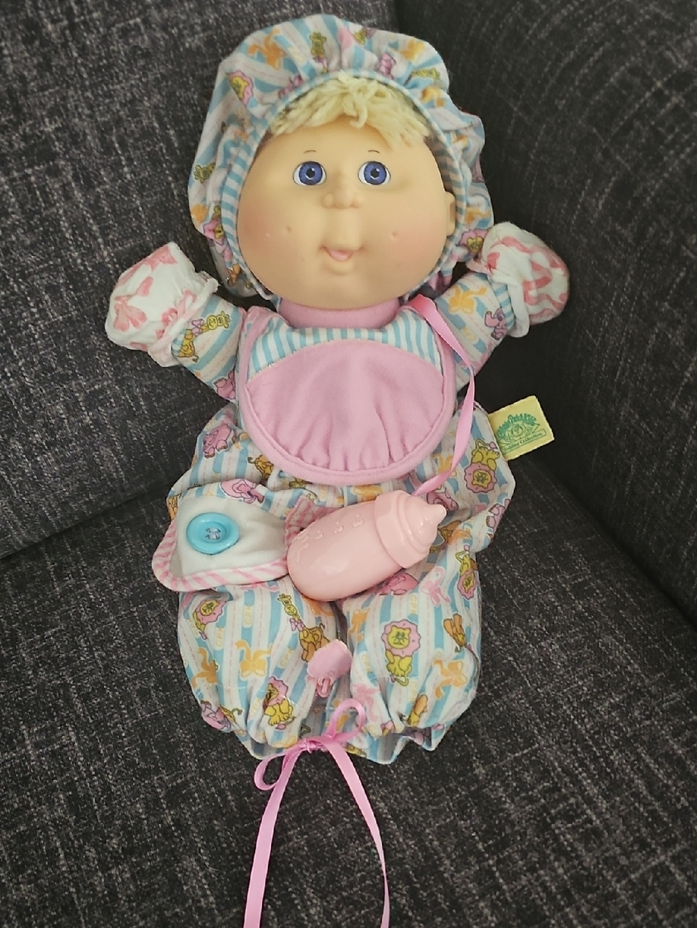 ♡Vintage!!! Plush Baby Doll with Pink Outfit and Accessories
